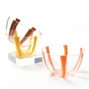 Custom Striped Color Reusable Plastic Mixing Salad Bowl Dinnerware - Sanpinhui (Chengdu) Trading Co., Ltd. - China