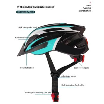 Bicycle Roller Skates Helmet Integrated Shape Men's and Women's Cycling Roller Skates Helmet Can Flash Multi-Color Helmet - Hangzhou Yiqi Sports Equipment Co., Ltd. - China