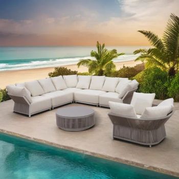 Garden Sofas Modern Outdoor Hotel Patio Leisure Rope Sofa Set Luxury Patio Furniture - Foshan Darwin Furniture Co., Ltd. - China