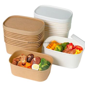 Food Packaging Paper Food Containers Salad Bowl with Paper Lids and Plastic Lids - Foshan Diansi Environmental and Technology Co. , Ltd - China