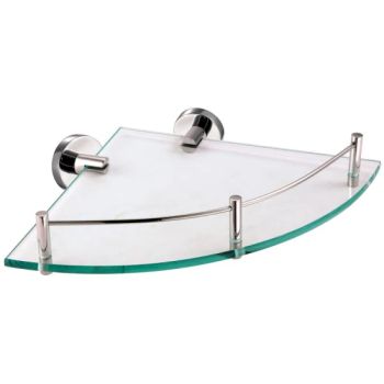 Wall Shelves 304SS Tempered Glass Chrome Single Bar 235x235x120mm 1Y ISO9001 SGS MOQ100 - Shenzhen Vibetop Technology Co., Ltd. - China