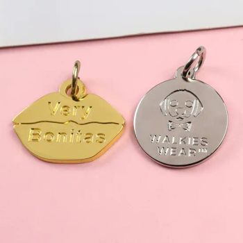 Custom Gold Enamel Pendant Charm Fashion Logo 1Y MOQ100 Color Gold Origin China Trademark LK Plating Gold Style Fashion Model NO. Pendant - Zhongshan Lucky Art & Crafts Gifts Co., Ltd. - China