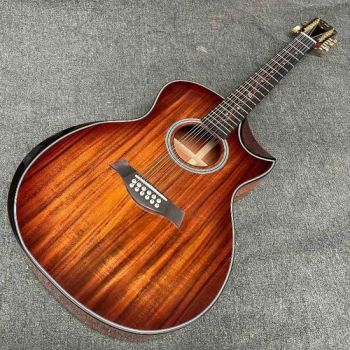Custom K24K Koa Wood 12 Strings Classic Folk Acoustic Guitar - Shenzhen Grand Technology Co., Ltd. - China