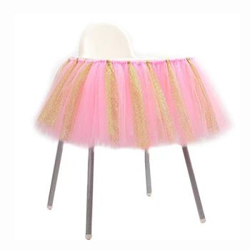 Amazon Hot Selling Tutu Table Skirt High Chair Skirts for Baby Shower Birthday Party - Yiwu Baige International Trade Co., Ltd. - China