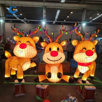 Outdoor Christmas Decoration Christmas Catoon Deer Lantern Custom Lantern - Sichuan Genial Technology Co., Ltd. - China