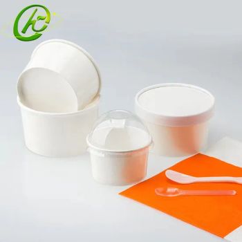 Haokelao 4 Oz 8 Oz 12oz 16oz Disposable Ice Cream Yogurt Paper Cup with Lid Covers - Wuhan Haokelao Packaging Technology Co., Ltd. - China
