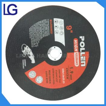 9" Metal Cutting Discs & Abrasive Grinding Disc Sample Free Origin China Hardness P-S Hard Shapes Edge Shape Types Cutting - LANGE HARDWARE TOOLS CO., LIMITED - China