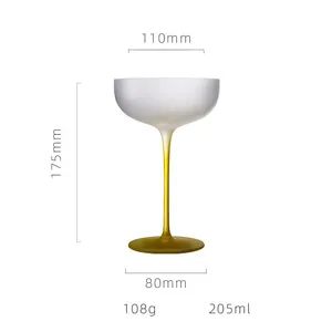 High Quality Creative Handmade Crystal Frosted Yellow Gradient Red Wine Glass - Ningbo Yuheng Medical Equipment Company Ltd - China