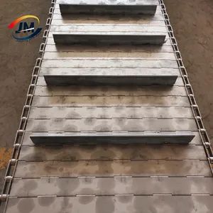 Hinged Steel Slat Conveyor Belt Chain Driven for Handling Recycling Forging - ANPING JUNMING WIRE MESH CO., LTD. - China