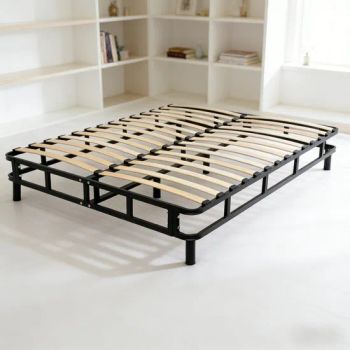 Easy-Assemble Metal Bed Slat Frame with Fitted Fabric Cover and E0 Multi-Layer Wood Slats - Suzhou Xinyue Furniture Accessories Co., Ltd. - China