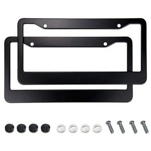 Hot Sale Silver Auto Front Rear Universal Aluminum License Plate Frames - Hangzhou Qianxi Crafts Co., Ltd. - China