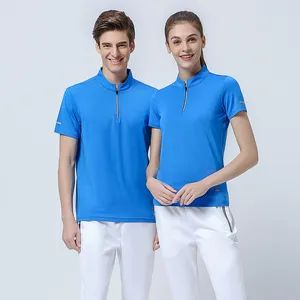 Half Zipper Stand Collar Sports Running Track and Field Single Polo Top - Guangzhou Yuchen Clothing Co., Ltd - China