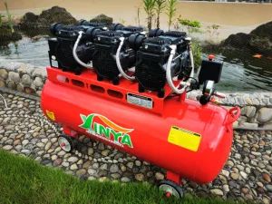 Xinya High Auto Working Movable High Efficiency 100L 150L Noiseless Oilless Oil Free Silent Air Compressor with 3 Air Pump - Zhejiang Xinya Pump Industry Co., Ltd - China