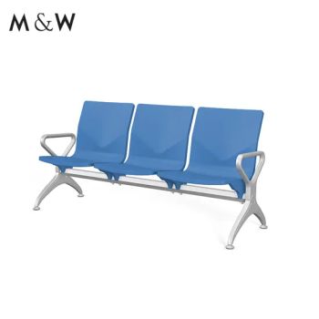 M&W Public 3 Seats Waiting Chair Airport Bus Station Outdoor Bench Gang Three in One Chair Extorior Areas - FOSHAN M&W FURNITURE LIMITED COMPANY - China