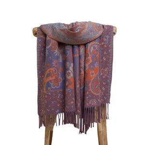 Thick Double Sided Wholesale Factory Custom Color Cashmere Warm Girl Shawl - Hangzhou Zhiyi Garments Co., Ltd - China