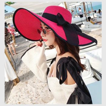 New Design Travel Vacation Sunshade Beach Wrap Edge Streamer Straw Hats - GOOD SELLER CO., LTD - China