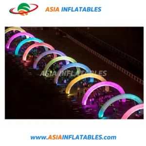 Party Decorative Lighting Round Inflatable Rainbow Arch with Air Blower - Guangzhou Asia Inflatables Co., Ltd. - China