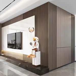 Auuan Indoor Building Materials Wood Plastic Cpmposite WPC Wall Panel - Guangzhou Everwall Co., Ltd - China