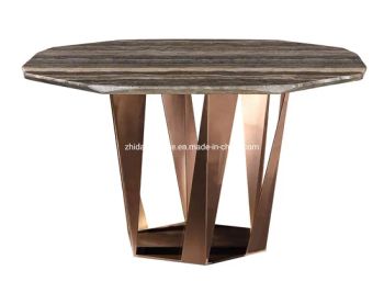 Chinese Dining Home Furniture Set Restaurant Dining Table Color White Rotary Fixed Origin China Condition New Shape - Guangdong Zhida Furnishings Industrial Co., Ltd. - China