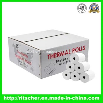 80 X 80 Thermal Paper Rolls of Receipt Paper Colors White Origin China Trademark OEM Max. Paper Size A4 Interface Type - Ritscher Paper Products Limited - China