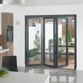 Modern Style Thermal Insulation Tempered Glass Bi-Fold Doors Patio Accordion Folding Glass Doors for Balcony - Foshan Hanse Industrial Co., Ltd. - China
