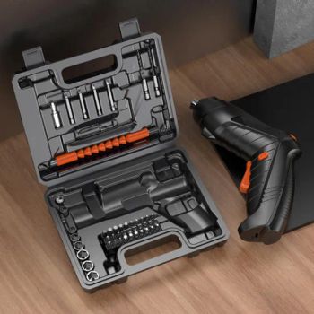 Electric Cordless Screwdriver Set Power-Screw-Guns Rechargeable Cordless Power-Tool with Carrying Case and Bits - Yangjiang Strongtool Hardware Manufacture Co., Ltd. - China