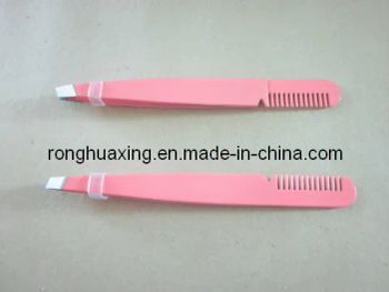 Cosmetic Tweezers with Eyebrow Comb Ss-T96 - Foshan Fengdeli Nail Clippers Manufacturing Co., Ltd. - China