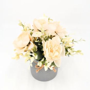 2020 New Artificial Flower with Imitate Ceramic Vase Home Decoration Crafts Modern Fashion Plastic Flowers - Ningbo Zhuodi Trading Co., Ltd. - China