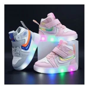 2025 Child Boys Shoes Sneakers Walking Shoes Casual Students Platform Light LED Running Kids Sports Shoes for Boys Girl - JinJiang Nilong Group Co., Limited - China