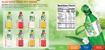 500ml VINUT Original Aloe Vera Juice Drink (Enrich Vitamin & Fiber) - NAM VIET FOODS AND BEVERAGE JOINT STOCK COMPANY - Vietnam