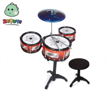 Zhiqu Toys Drum Set Children's Boys and Girls Toys Stick Beating Beginner Children's Percussion Instruments Plastic Bass Unisex - Shantou Chenghai District Haitong Zhiqu Toy Store - China