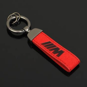 Car Accessories Direct Factory Red Turn Fur Design Leather Metal Car Key Chain for Amg M - Shenzhen Kingstar Car Accessories Technology Co., Ltd. - China