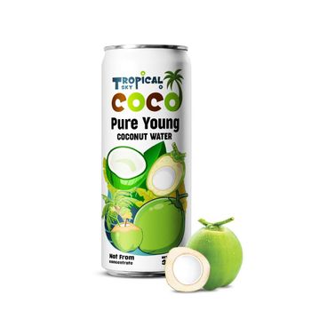 OEM manufacturer 100% natural Coconut water Tropical sky beverage from Tropical Sky Beverage Company OEM manufacturer 100% natural Coconut water Tropical sky beverage - Tropical Sky Beverage Company - Vietnam