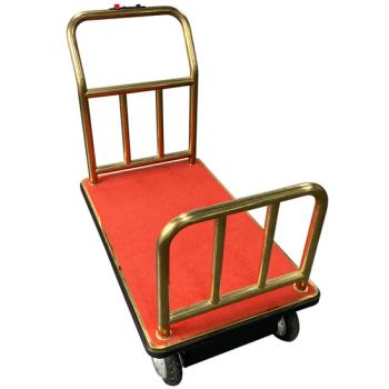Custom 4-Wheel Luxury Hotel Trolley Cart Durable Steel Construction Modern Metal Luggage Trolley for Dining Room Mall & Hospital - Guangzhou Nanjie Machinery Manufacturing Co., Ltd. - China