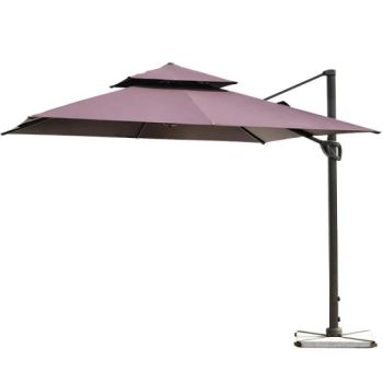 Double Top Deluxe Solar Energy Patio Umbrella Large Garden Umbrella - Fujian Dongyi Shenghui International Trade Co., Ltd. - China