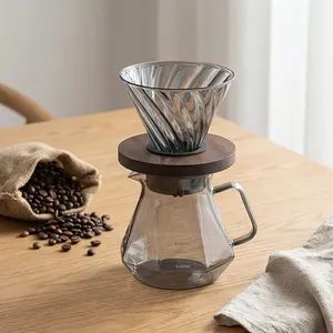 Mingling Glass Coffee Accessories Home Office Essentials Coffee Time Pour-Over Dripper Set with Funnel Storage Kit - Foshan Huaai Kitchen and Bathroom Hardware Products Co. Ltd. - China