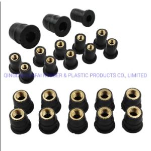Custom Thread M4 M5 M6 M8 Brass Insert Rubber Well Nut for Motorcycle Windscreen Fairing Cowl Brass Expansion Well Nut - QINGDAO GOFAI RUBBER & PLASTIC PRODUCTS CO., LIMITED - China