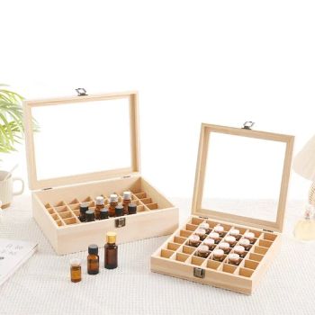 Factory Custom Wooden Box Log Nail Jewelry Box Minimalist Style Multi-Cell Nail Accessories Dust Essential Oil Skincare Travel Set and Other Packaging Wooden Bo - Anhui Yuxing Import and Export Co. , Ltd. - China