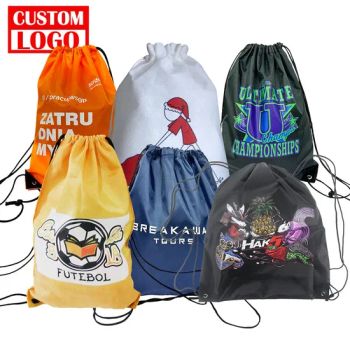 Hot Sale Cheap Waterproof Drawstring Backpacks Promotional Drawstring Bag with Custom Logo - WUHAN JARMOO FLAG CO., LTD. - China