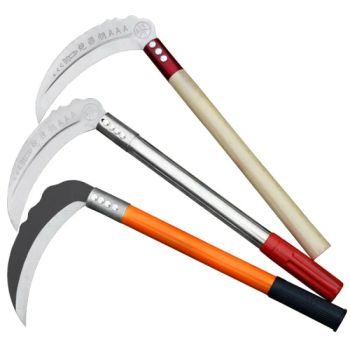 Agricultural Harvest Carbon Steel Scythe Agriculture Garden Sickle Garden Tools Long Handle Farm Tools Sickle Knife - ZHEJIANG SHALL TOOLS CO., LTD. - China