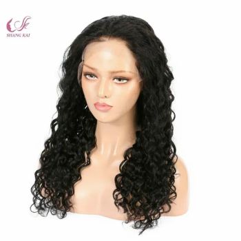 150% Density Virgin Human Hair Glueless Deep Wave Full Lace Wig, Silk Top Full Lace Wigs - Juancheng Shangkai Hair Products Factory - China