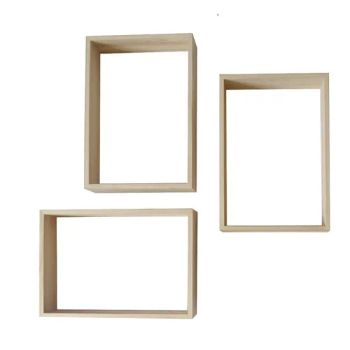Custom Wooden 3 Pieces Hexagon Floating Shelves Wall Mounted Honeycomb Shelf Hexagonal Wall Shelves - CAO COUNTY DAWANG ARTS AND CRAFTS CO., LTD. - China