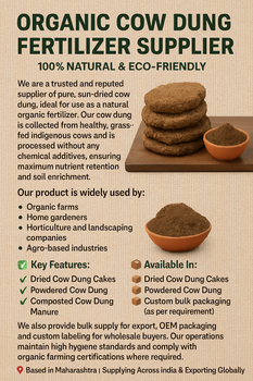 Cow Dung Purity 100% Organic Certifications Organic Farming Certifications Form Cow Dung Cakes, Powdered Dung, And Composted - Magna Engineering Services - India