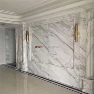 Greece Volakas White Natural Stone Marble Color White Technics Natural Name White Marble Density 2.7(g/cm³) Model NO. MDL6A101H - Foshan mono building material co.,ltd - China