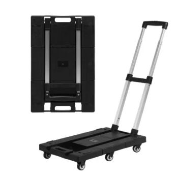 Portable 150kg Capacity Heavy Duty Luggage Cart Folding Hand Truck 6 Wheels Folding Hand Carts Trolleys with 2 Elastic Ropes - Zhejiang Leader Industry&Trade Co., Ltd. - China