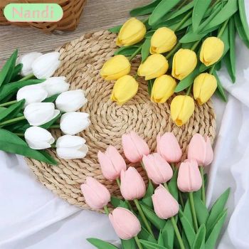 Fake Tulip Flower Artificial Tulip Bouquet 3/5PCS PE Foam Fake Flower Wedding Decoration Home Garden Bouquet Decoration Gift - Shine Peak Group (HK) Limited - China