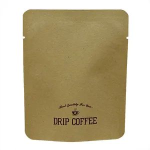Flat Bottom Coffee Drip Packaging Bags Pouch Coffee Tea Bags with Valve and Zipper - Shandong Lepu Digital Printing Co. Ltd - China
