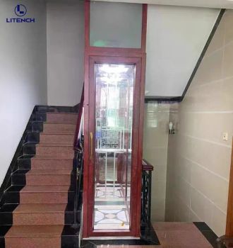 No Machine Room Small Passenger Elevator Hydraulic Home Lifts for Elderly - Jinan Litench Industry Co., Ltd - China