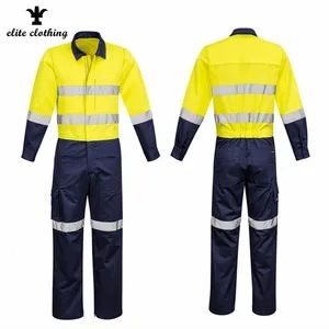 Wholesale Custom Construction Lightweight Work Coveralls for Men with Reflectors - Shenzhen Elite Clothing Co., Ltd. - China