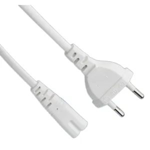 EU C7 Power Cord IEC Extension Cables Power Cable EU AC Power Cords 1.5m 2 Pins White - Changsha Sibel Electronic Technology Co., Ltd. - China